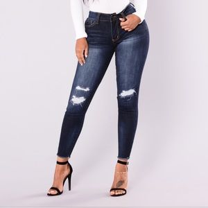 Fashion Nova “Arctic Fox Ankle Jeans - Dark Denim”